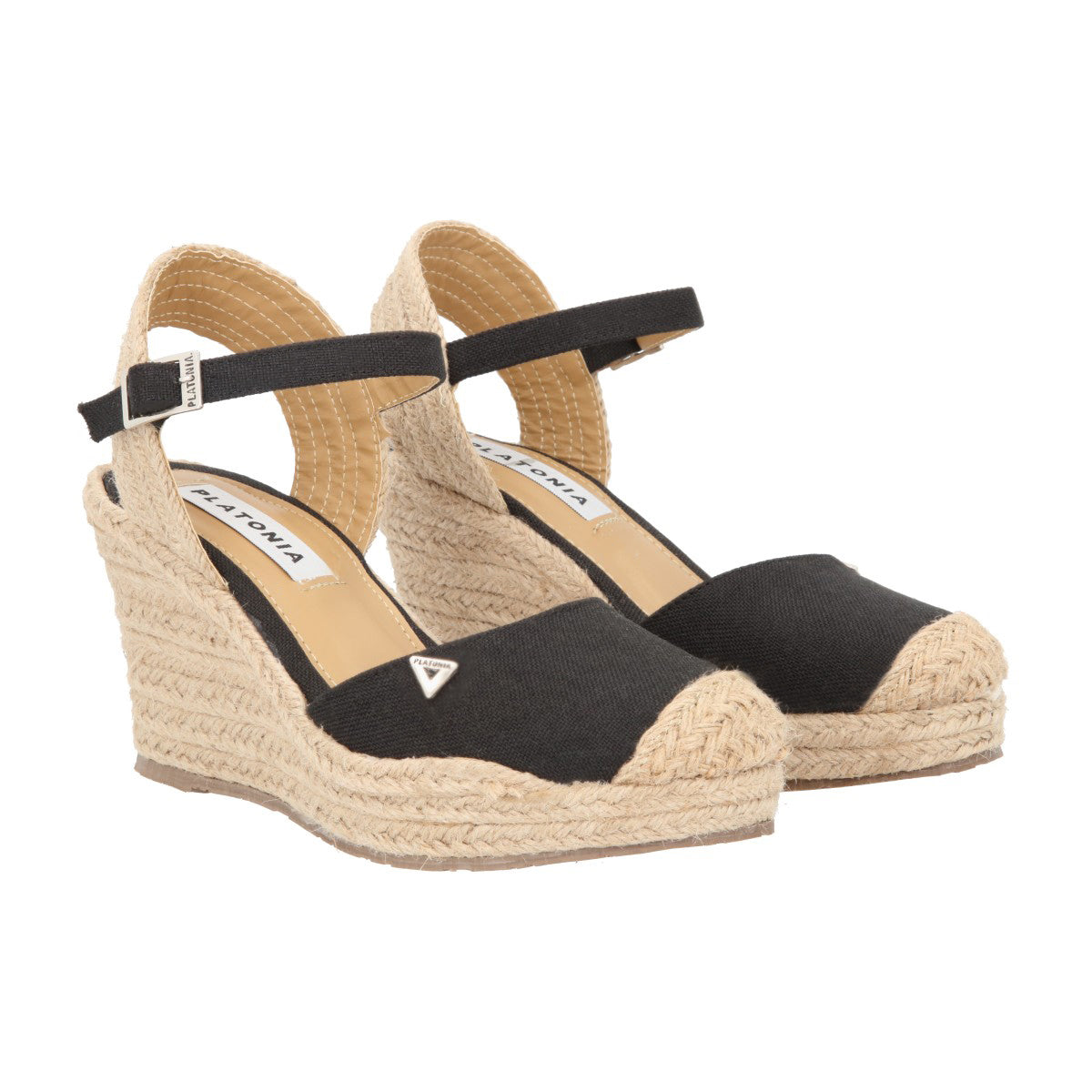 Alpargata de Plataforma Con Yute Para Mujer Frida Negro – Platonia