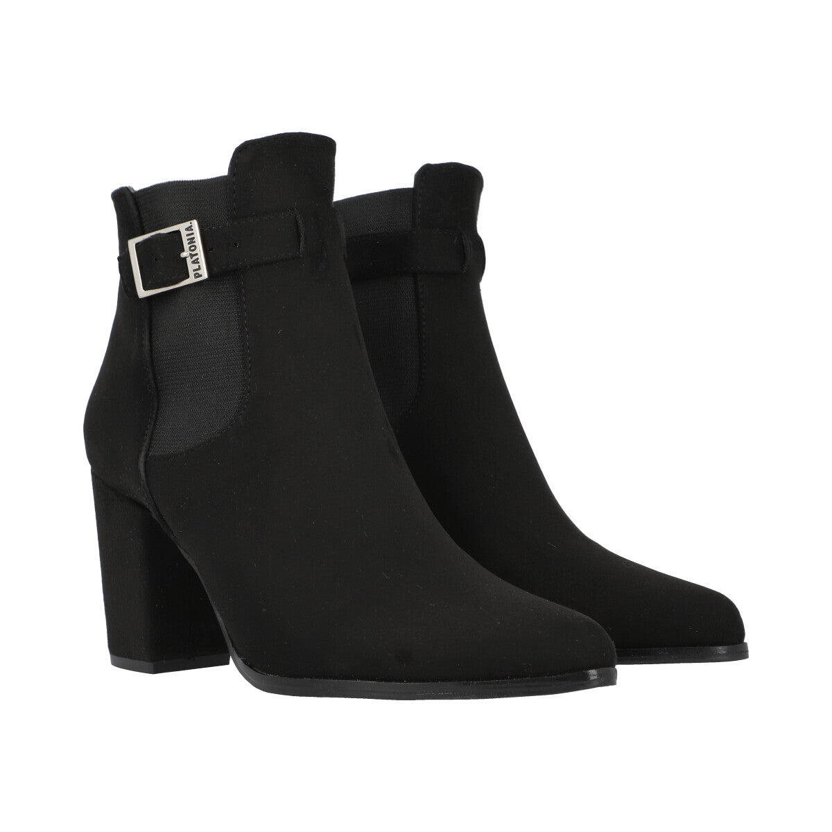 Botin cheap negro alto